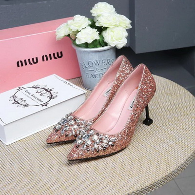 MIUMIU Shallow mouth stiletto heel Shoes Women--008